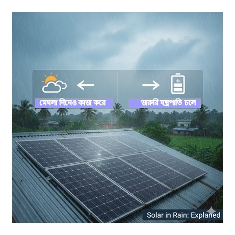 solar in rain- বৃষ্টিতে সোলার